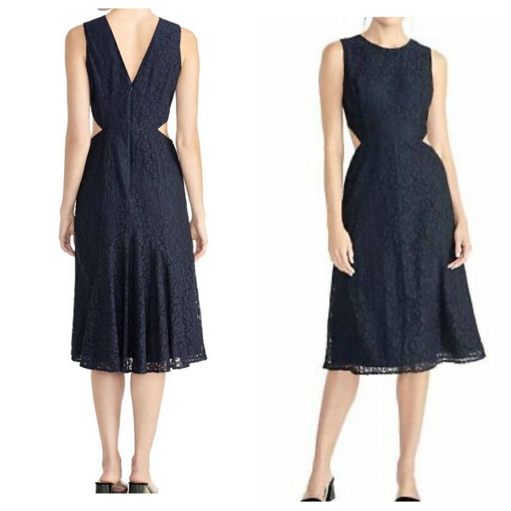RACHEL Roy Elana Lace Cutout Midi Dress